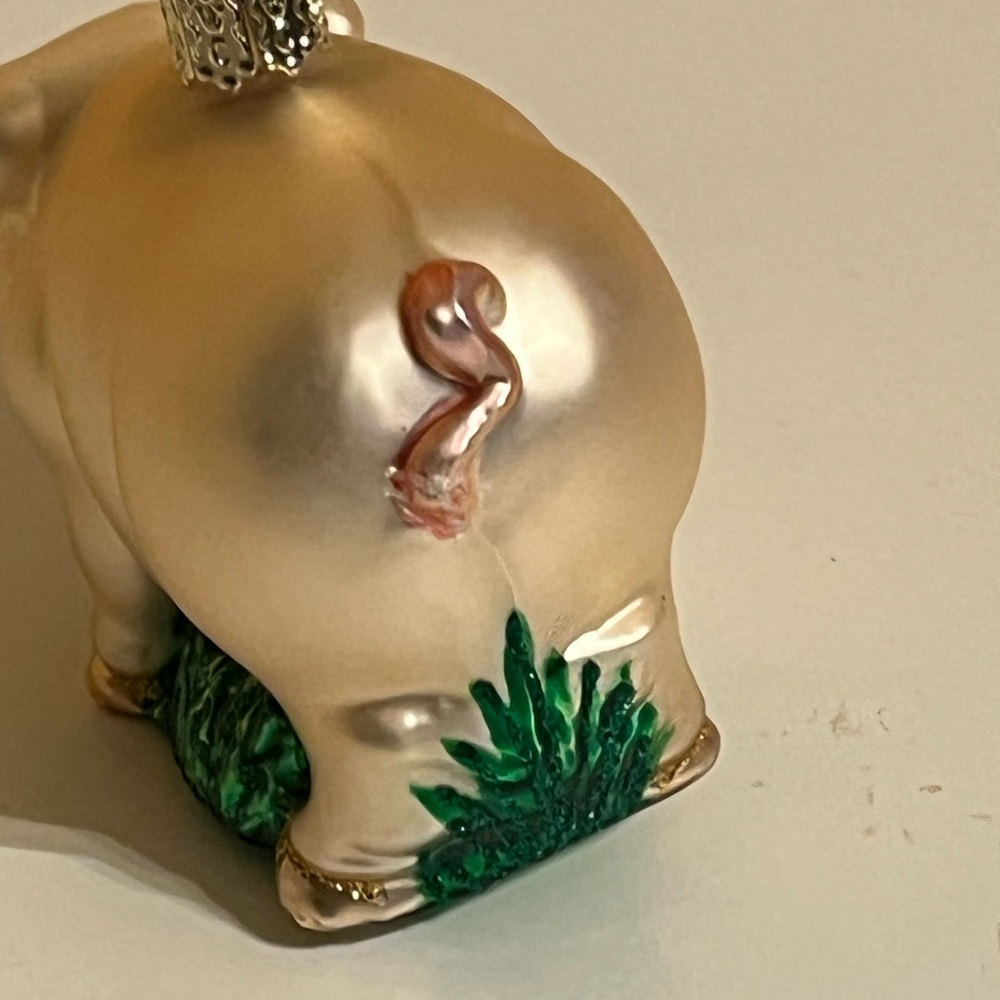 Old World Christmas Pig Ornament Blown Glass ￼￼ - Picture 5 of 13